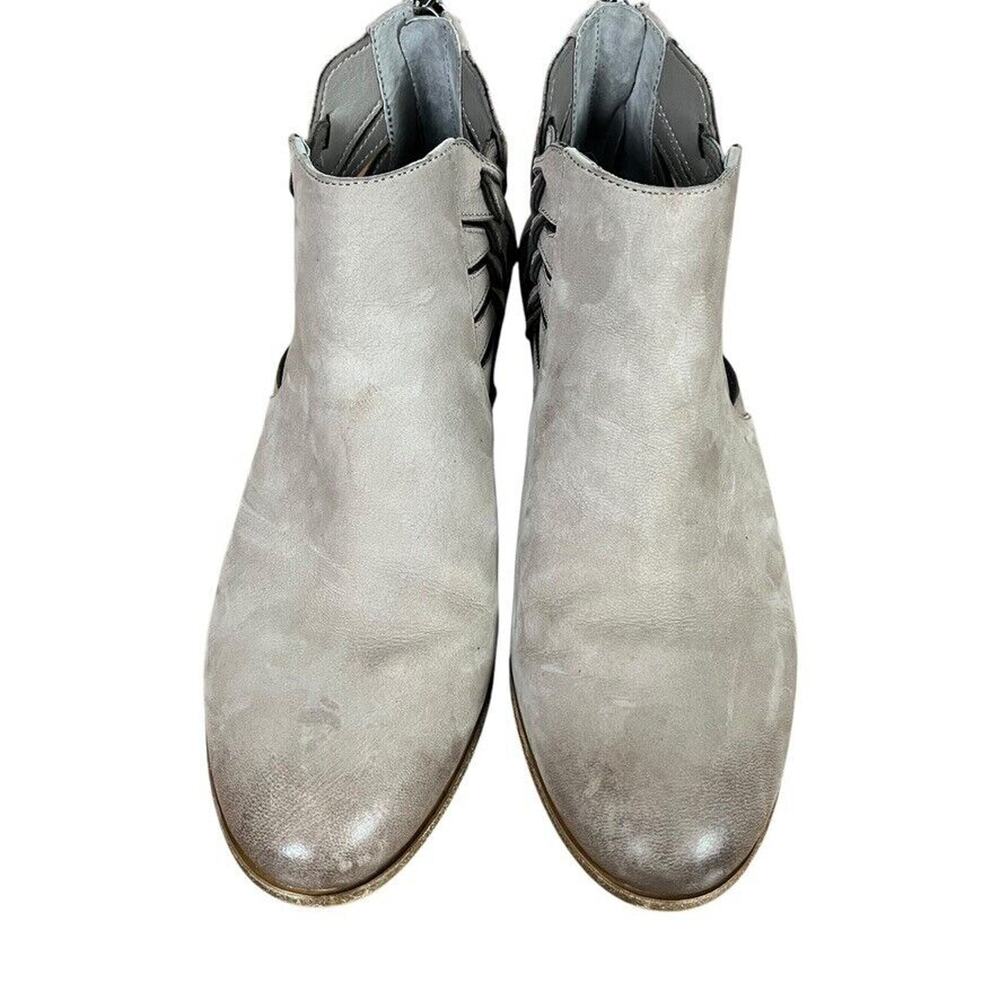 Vince Camuto Prestetta Womens Gray Chunky Heel Ankle Boots Booties Leather 7.5 - Picture 6 of 16